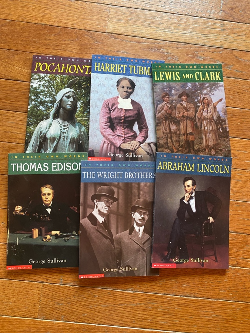 Set of 6 Scholastic 'In Their Own Words' History Books - Multicolor Covers